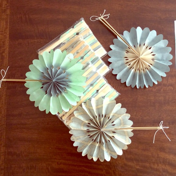 Wedding/event fans blue ombré NEVER USED!