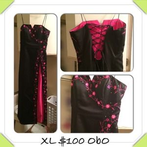 Formal dress pink and black