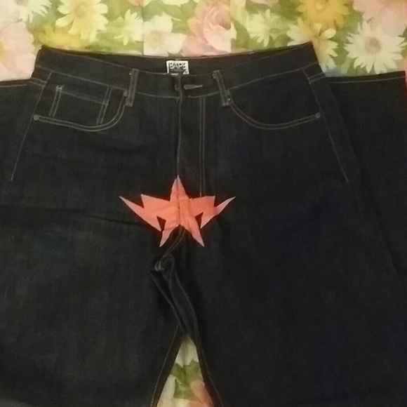 A Bathing Ape jeans (BAPE) also matching sneaker