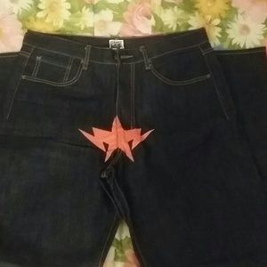 A Bathing Ape jeans (BAPE) also matching sneaker