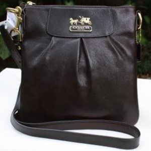 Brown Leather Madison Coach Cross Body Purse