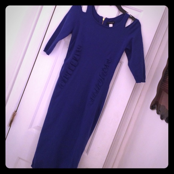 Royal blue zipped dress