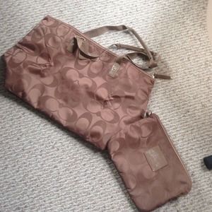 Brand New Coach Tote Bag & Clutch