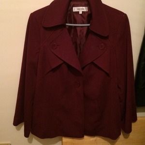 Maroon Buttoned Blazer