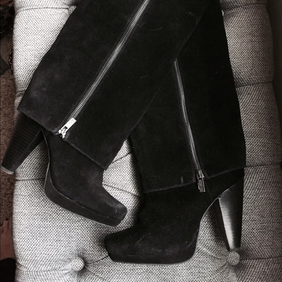 Kenneth Cole suede knee high boots