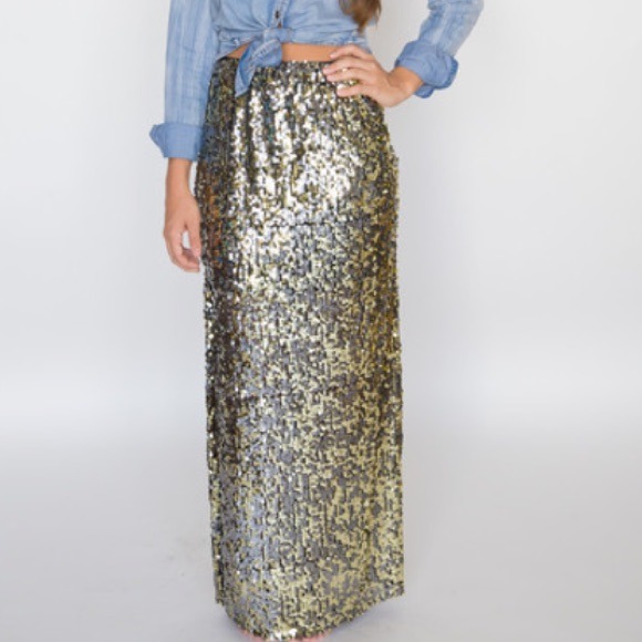 Private label Dresses & Skirts - Sequin Maxi Skirt- ALL SIZES AVAILABLE