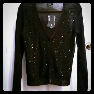 Black sequin cardigan