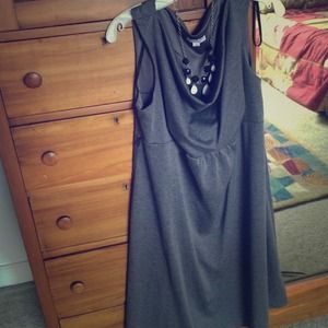 Maternity gray scoop neck dress