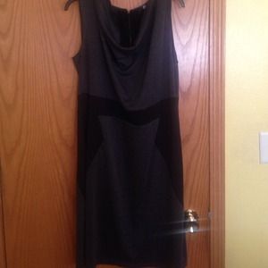 Sleeveless cowl neck black and grey dress!bundled!