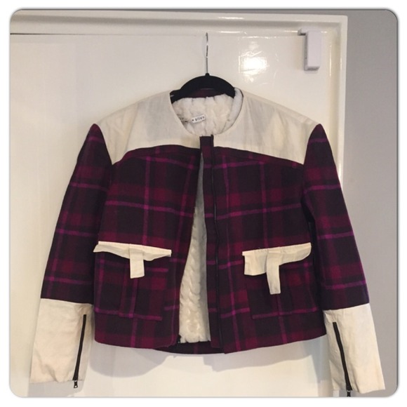 Alice and Olivia Plaid Jacket and Convertible Vest