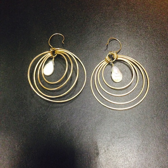 Gold plated hoop earrings