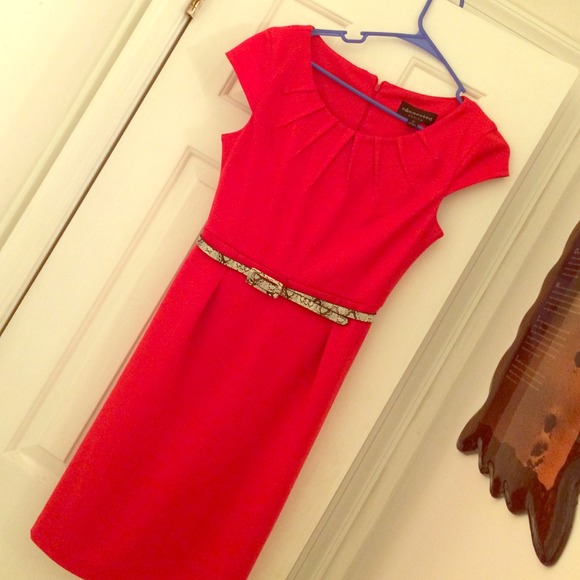 Red causal dress