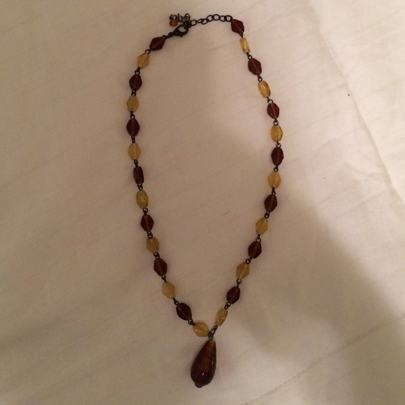 Yellow and brown necklace