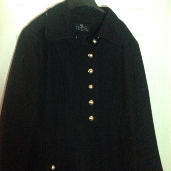 Black wool coat