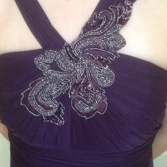 Prom Dress- Plum, NEW. REDUCED - Picture 2 of 4