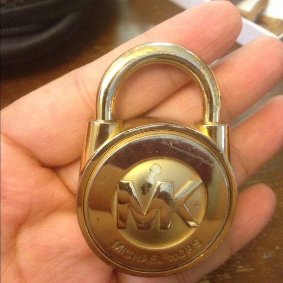Michael Kors lock and key gold tone