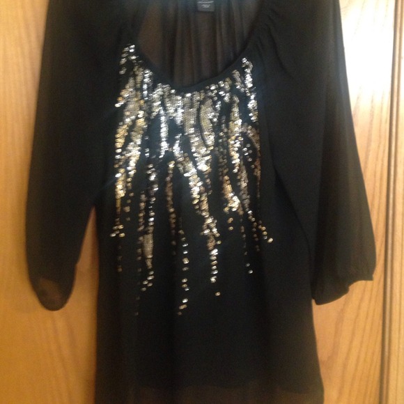 Sheer sparkly tunic shirt!
