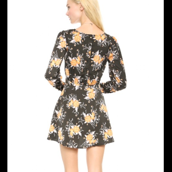 💜bundled Free People Floral dress black - Picture 3 of 3