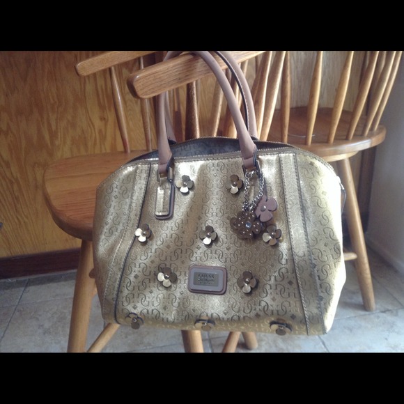 Gold guess bag