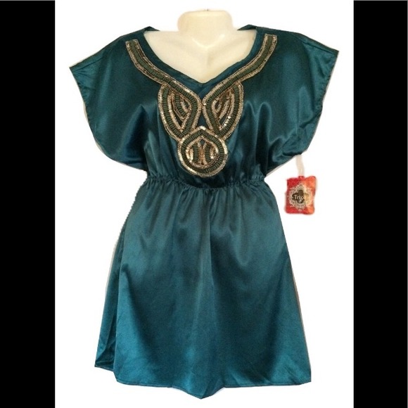 Satin tunic by Trixxi size 7 NWT - Picture 2 of 3