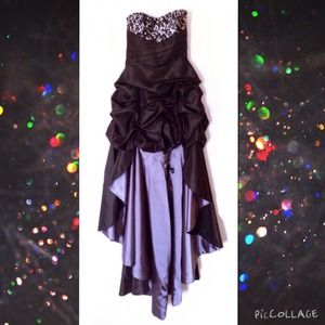 Black High-Low Prom Gown
