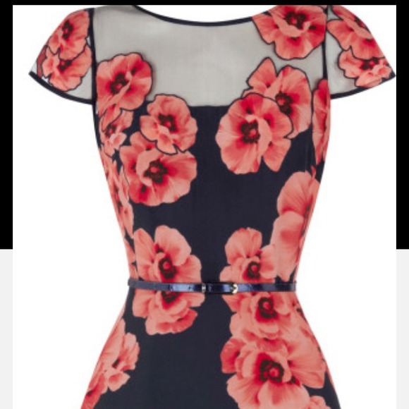 ๐HP๐๐๐Coast Zurie Coral Floral Dress. - Picture 3 of 4