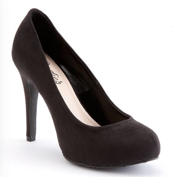 Candie's Shoes - Candie's Black Faux Suede Pumps