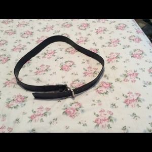 Black leather belt