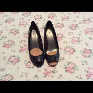 Peep toe heels wide width