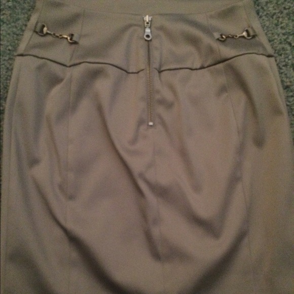 Grey satin skirt