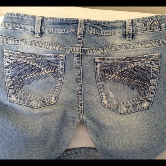 Silver Angel Wing jeans