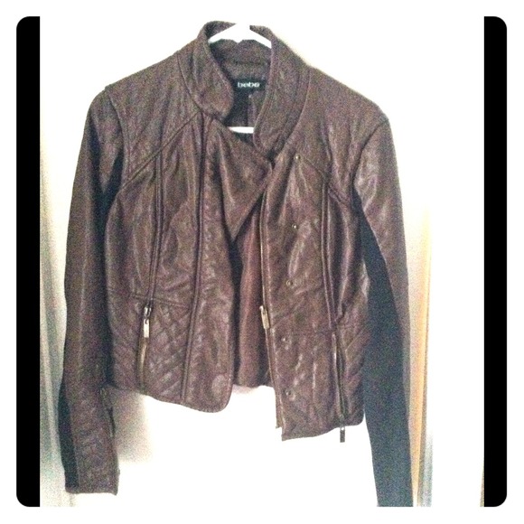 Fabulous bebe leather motto jacket!