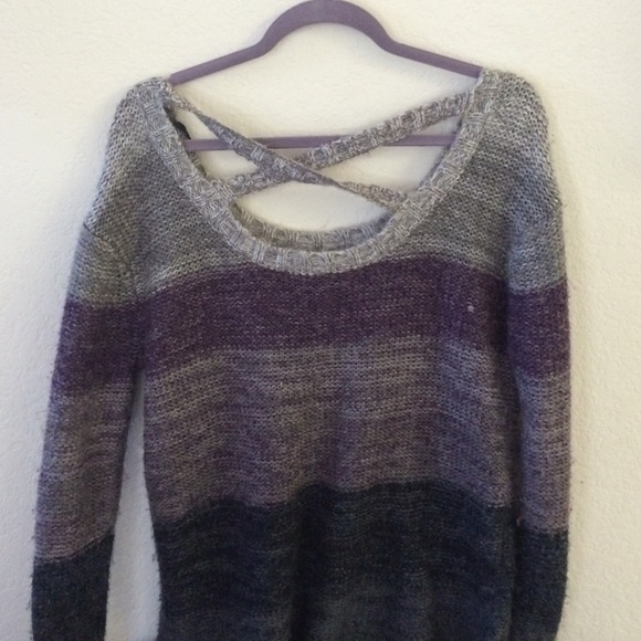 purple ombre sweater - Picture 3 of 4