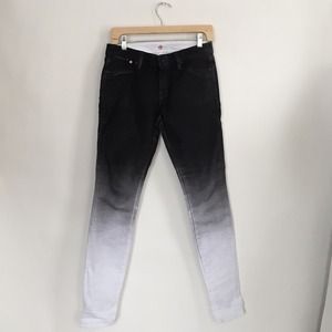 Sinclair Black & White Wax Coated Jeans 27