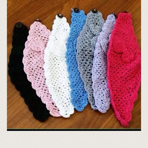 4 headbands grey light pink purple