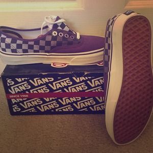 Vans authentic checker fade heliotrope