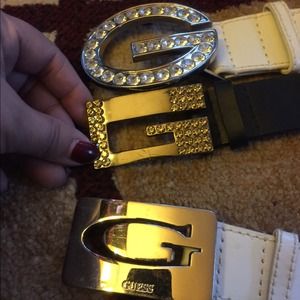 Size XL Guess belts worn set of 3