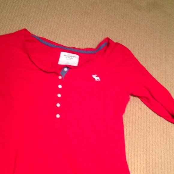 Red Abercrombie Henley