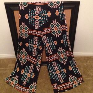 Boho chic tribal palazzo pant
