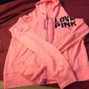PINK zipper hoodie