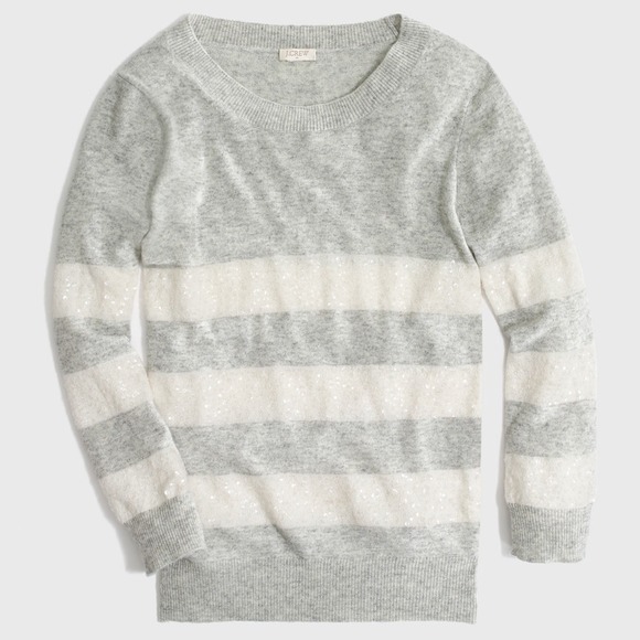 J. Crew Sweaters - J.Crew Sequin-Stripe Sweater