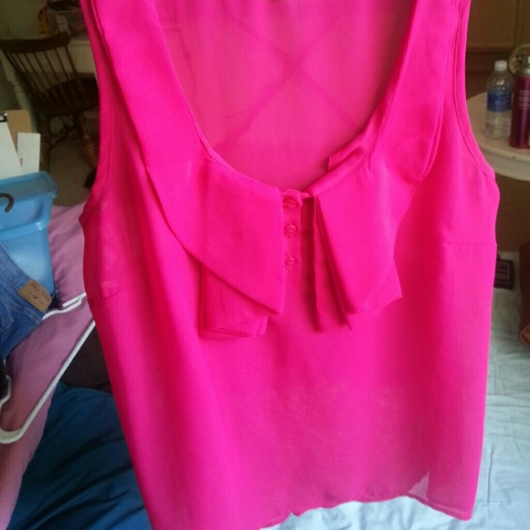 Sheer pink blouse