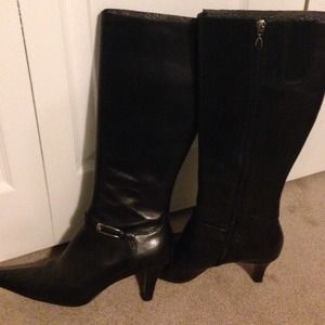 Joan & David  Circa black leather boots