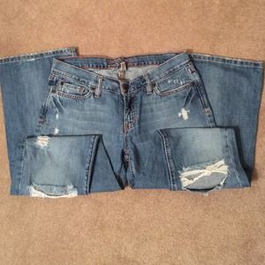 A&F Distressed Jeans