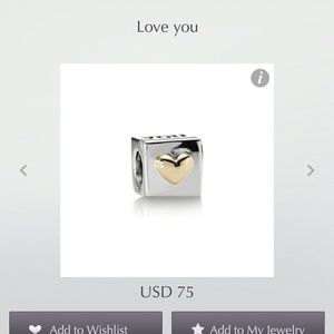 Authentic Pandora Love You Box Two Tone 14k