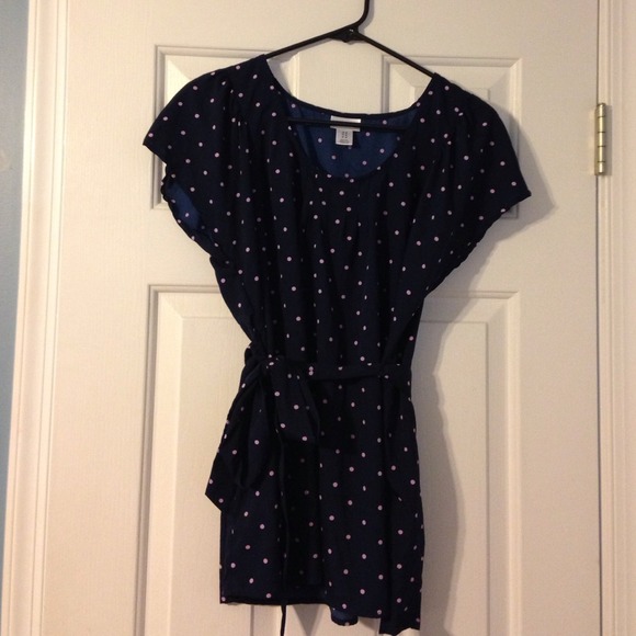 Motherhood maternity top with belt