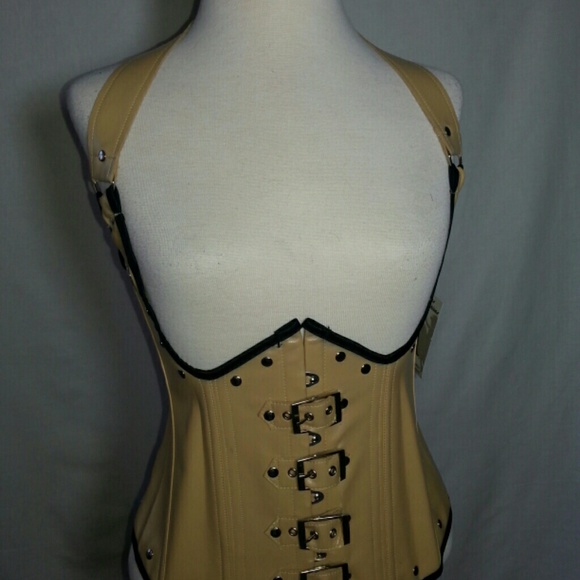 Tan underbust corset, Steampunk