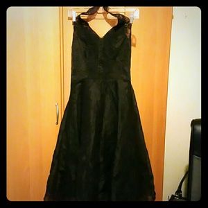 Lace halter evening gown