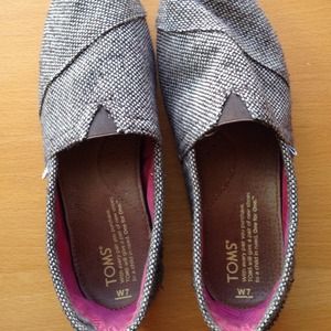 Toms classic metallic herringbone slip-on