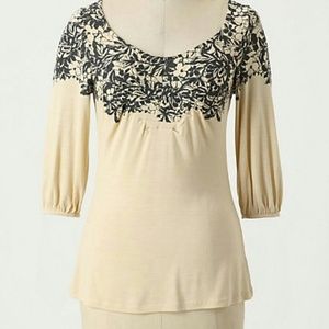 Anthropologie Ascending Roses Top